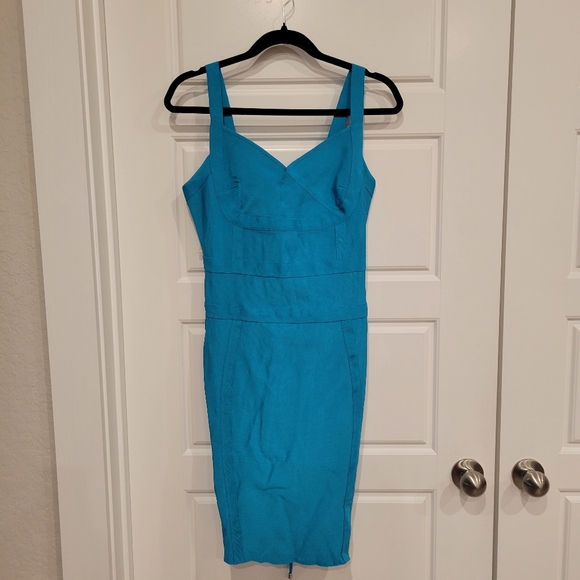 WOW COUTURE WOMEN'S BLUE BANDAGE DRESS SIZE LARGE - Picture 2 of 6